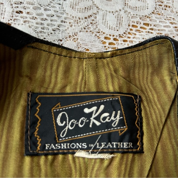 Vintage Joo Kay leather vest size small lined - Picture 5 of 15